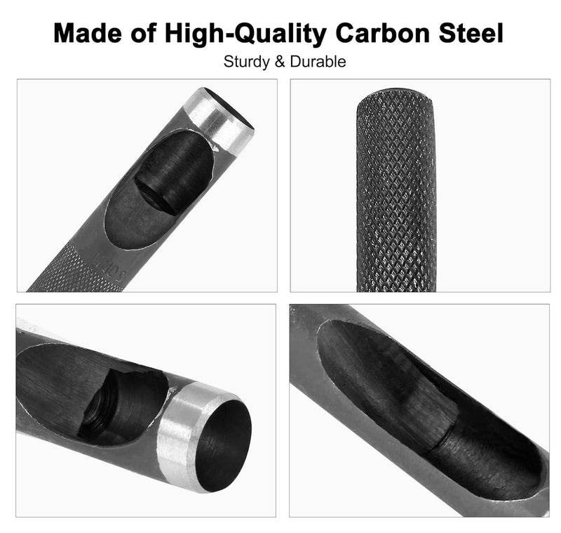 Bivethoi 20mm Round Gasket Punch, Carbon Steel Hollow Hole Cutter Tool, Watch Band Leather Hole Punch for Belts Fabric Canvas Paper Plastic Craft (Metric) - Image 3